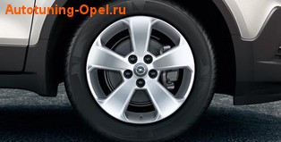 Диски литые R17 легкосплавные дизайн 5 лучей Silver для Opel Mokka
