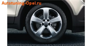 Диски литые R18 легкосплавные дизайн 5 спиц Sterling Silver для Opel Mokka