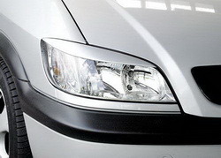 Реснички на фары Opel Zafira A в стиле Carbon-Look