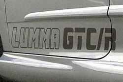 Наклейка Lumma GTC/R черного цвета для Opel Astra H