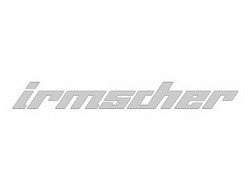Наклейка Irmscher серебристо-серого цвета для автомобилей Opel
