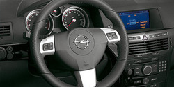 Руль для Opel Astra H, Opel Zafira B в стиле OPC Line с кожаными вставками