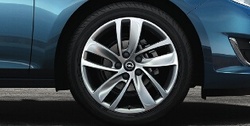 Диски литые R18 легкосплавные серебристые дизайн 5 двойных спиц для Opel Astra J c бензиновыми двигателями 1,4 л, 1,4T л и 1,6 л, дизельными двигателями 1,3 л