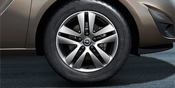 Диски литые R16 легкосплавные дизайн 5 двойных лучей с покрытием Sterling Silver для Opel Astra H, Opel Meriva B, Opel Zafira B