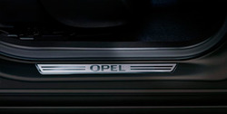 Накладки на пороги Opel Astra J GTC в стиле OPC Line