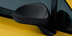 Накладки на зеркала Opel Corsa D черные