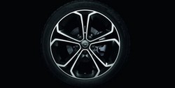 Диски литые R17 легкосплавные с покрытием Bi-color Black дизайн 5 Y-образных лучей для Opel Corsa D 5х110