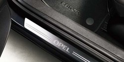 Накладки на пороги Opel Corsa E 5-дверная в стиле OPC Line