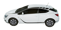 Акцентные полосы экстерьера Opel Astra J GTC черного цвета